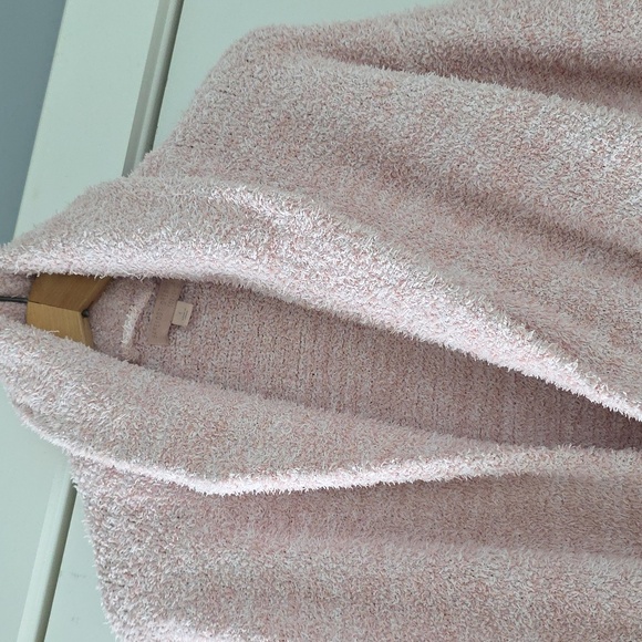 Barefoot Dreams Cozy Chic Heather Pink/white Bathrobe! - Picture 5 of 12